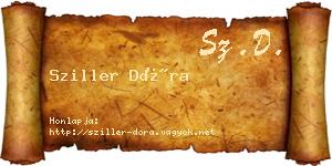 Sziller Dóra névjegykártya